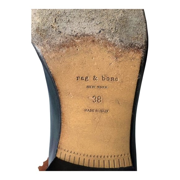 Rag Bone Tate Black Calfskin Loafers Made in Italy - Picture 5 of 10